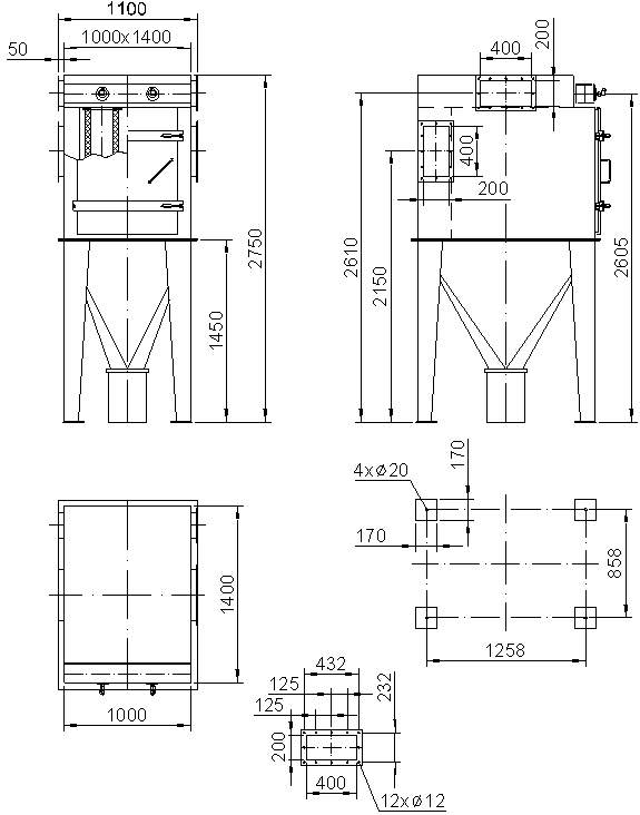 Stanowiskowy filtr nabojowy typu FN - 4 - 52